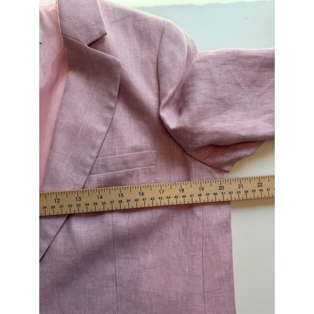 Pink Linen Blazer - Picture 9 of 10